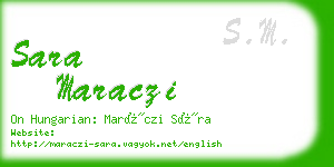 sara maraczi business card